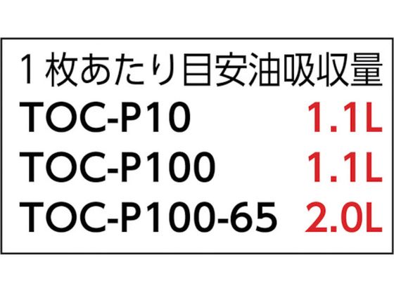 TRUSCO オイル吸収PPシート 500×500mm (1箱(袋)=10枚入) TOC-P10