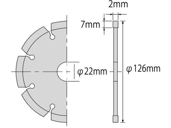 エビ ダイヤモンドカッター NEWレーザー(乾式) 126mm SL125A【通販