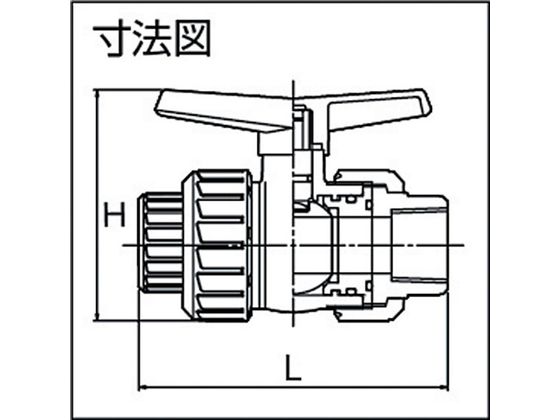 エスロン ボールバルブ ねじ式 本体PVC OリングEPDM 25 BV25NX