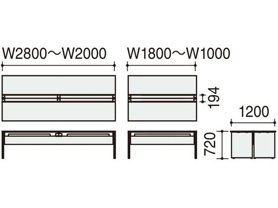 コクヨ WV+基本 固定式配線 両面1800×1200 ホワイト ホワイト【通販