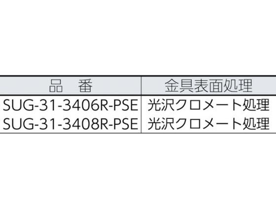 スガツネ工業 (200025072)SUG-31-3406R-PSE重量用キャスター SUG-31