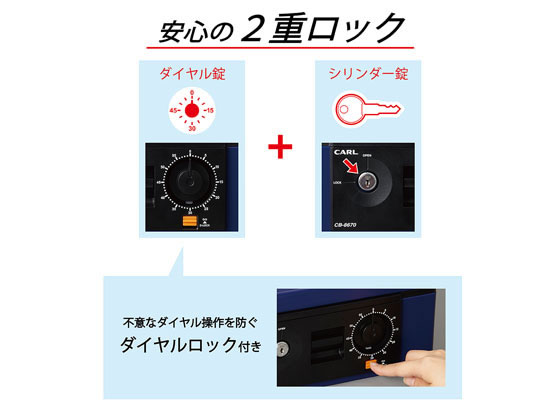 カール事務器 手提げ金庫 ブルー A4サイズ CB-8770 通販【フォレストウェイ】