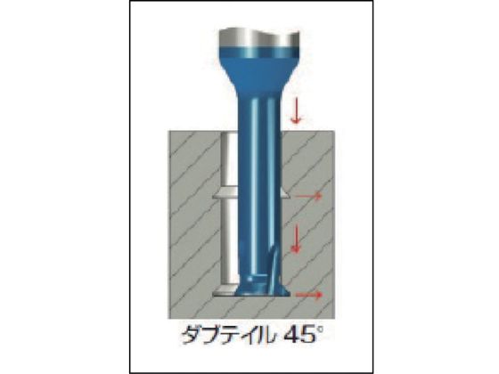 NOGA 裏座ぐりミニチャンファー45°刃ダブテイル 刃径4.0mm MC0404C16