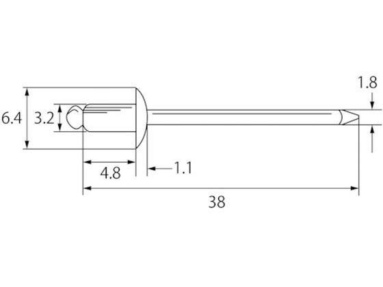 エビ ブラインドリベット(アルミニウム／ステンレス製) 4-1(1000本入