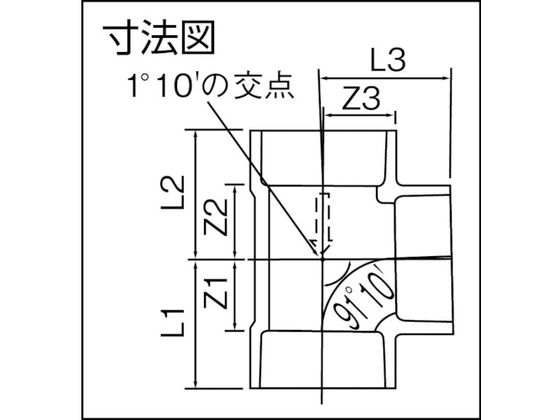 クボタケミックス VU継手 チーズ VU-DT200 VUDT200 | Forestway【通販