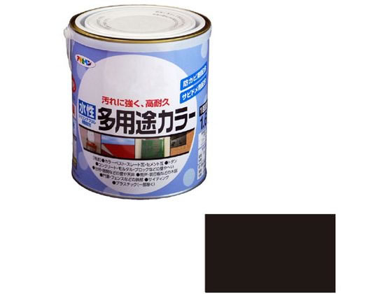 アサヒペン 水性多用途カラー 1.6L 黒 通販【フォレストウェイ】