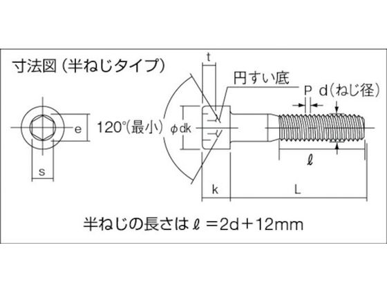 TRUSCO 六角穴付ボルト ステンレス半ネジ サイズM6×45 17本入 B44-0645