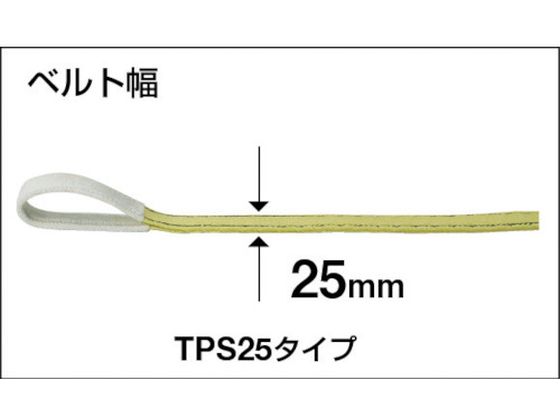 TRUSCO ポリエステルスリング JIS3等級 両端アイ形 25mm×3.0m【通販