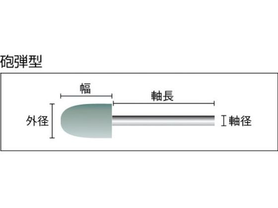 TRUSCO フェルトミニホイール 砲弾型 Φ6 研磨用 緑色 (10個入) SF612H