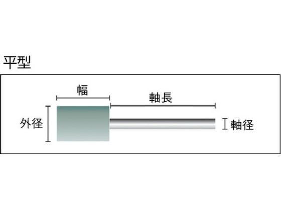 TRUSCO フェルトミニホイール 平型 Φ6 研磨用 緑色 (10個入) SF612S-B