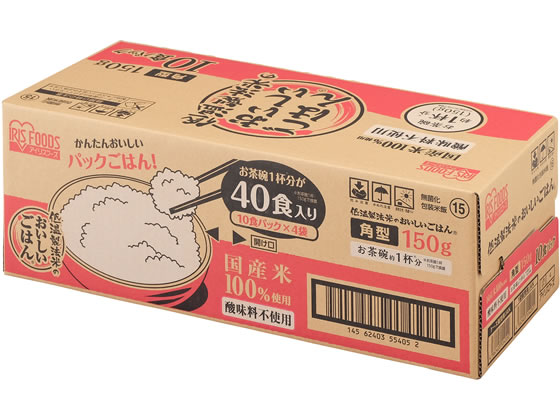 アイリスオーヤマ 低温製法米の国産米100% 150g 10食×4パック 通販 ...