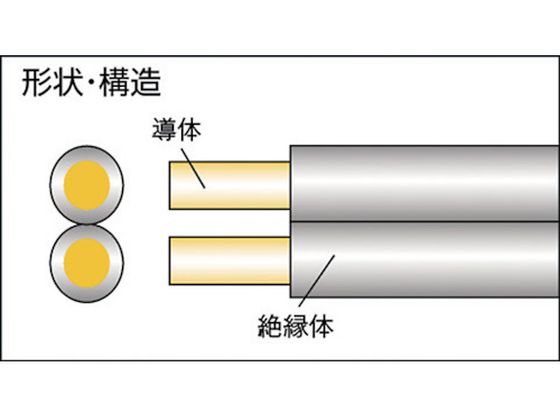 正和電工 平行線 VFFビニールコード 100m 白 FF-100BD 通販【フォレストウェイ】