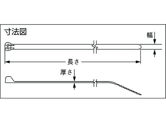 パンドウイット ステンレス爪ロック式ナイロン結束バンド 耐熱性薄緑