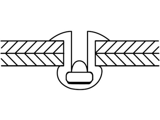 エビ ブラインドリベット・シールドタイプ アルミ／スティール 5-4