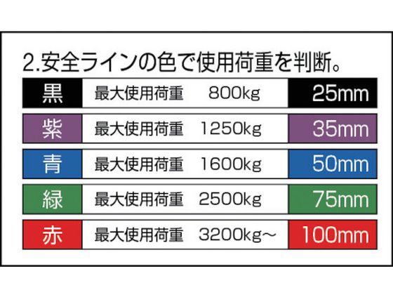 田村 ベルトスリング Pタイプ 3E 100×2.0 PE1000200 | Forestway【通販