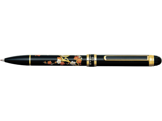 【新品　箱入り】PLATINUM 近代蒔絵「鶴」ボールペン(黒\u0026赤)シャープペン
