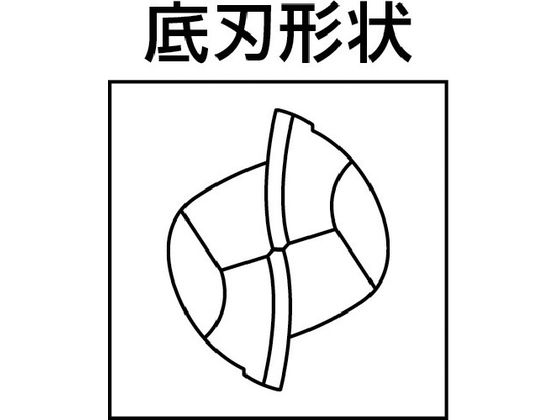 三菱K 2枚刃インパクトミラクルロングネック 超硬ボールエンドミル0.3