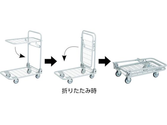 TRUSCO 軽量メッシュ台車 アミー 折りたたみ式2段型 AM-2A 通販【フォレストウェイ】