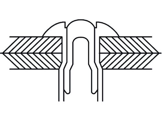 エビ 高強度ブラインドリベット Sボルト(丸頭) Φ4.8／板厚11.0mm (18本