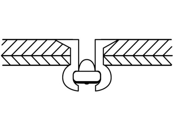 エビ ブラインドリベット・皿頭 アルミ／スティール 6-6 (1000本入