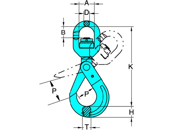 YOKE G-100 ロッキングフック(スイベルタイプ) 6.7T X-027N-13