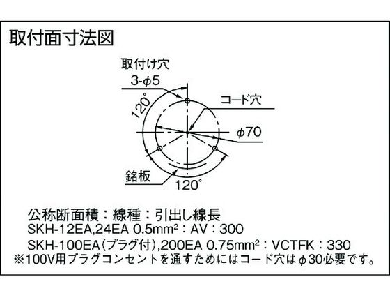 パトライト SKH-EA型 小型回転灯 Φ100 色:赤 SKH-100EA-R | Forestway