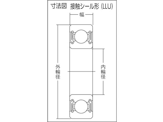 NTN B中形ボールベアリング(合成ゴム接触両側シール)内径65mm外径140mm