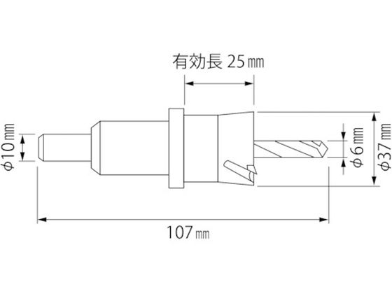 エビ 超硬ホルソー 37mm HO37G【通販フォレストウェイ】