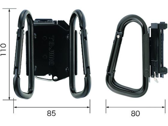 タジマ 着脱式工具ホルダースチール カラビナ大 ダブル SFKHI-CLW