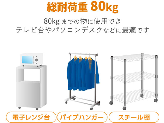 エレコム 耐震キャスターストッパー 耐荷重80kg TS-F013BR 通販