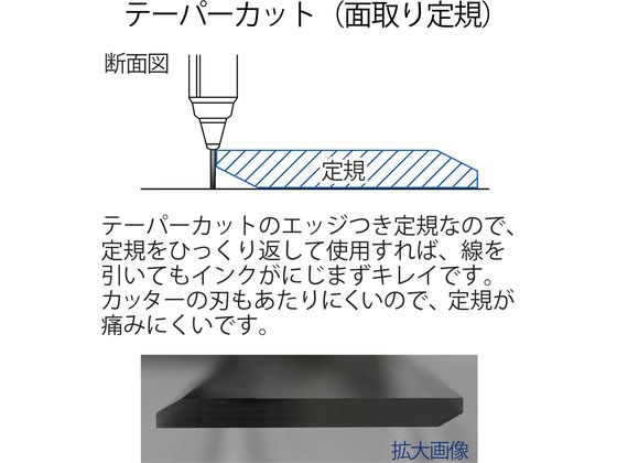 プラス 定規 再生PET 直定規 30cm 透明 47189【通販フォレストウェイ】