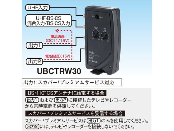 マスプロ 4K8K 卓上ブースター UBCTRW30-P【通販フォレストウェイ】