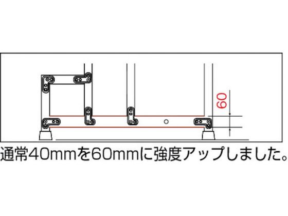 TRUSCO 作業用踏台 アルミ製・高強度タイプ 1段 ブラック TSF-153-BK