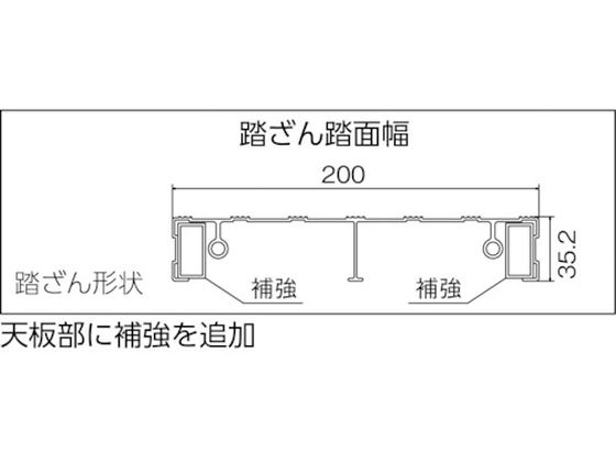 TRUSCO 作業用踏台 アルミ製・高強度タイプ 1段 ブラック TSF-153-BK