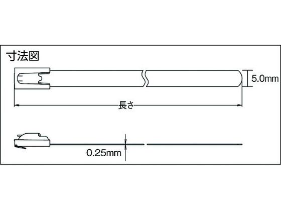 TRUSCO ステンレスバンド 取り外し可能タイプ W5.0×450L (10本入
