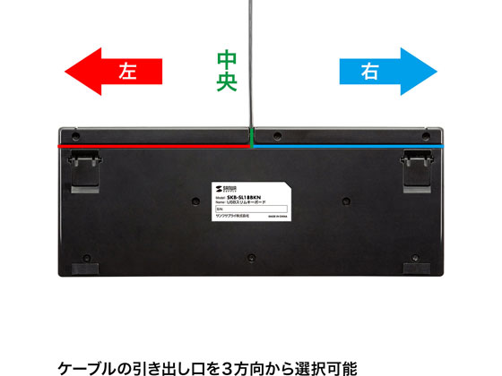 サンワサプライ USBスリムキーボード(テンキーなし・ブラック) SKB