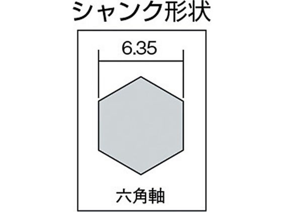 エビ ステージドリル ノンコーティング 9段 六角軸 6-22 LBH622