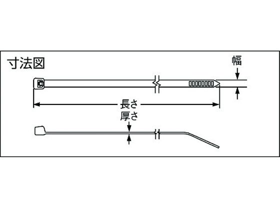 パンドウイット ナイロン結束バンド 白 (100本入) PLT2S-C10