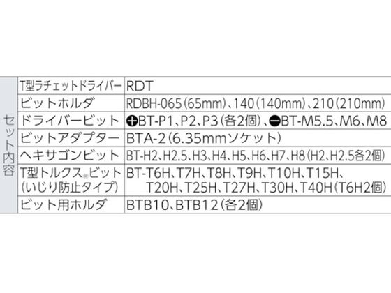 TONE T型ラチェットドライバーセット RDTS32 | Forestway【通販