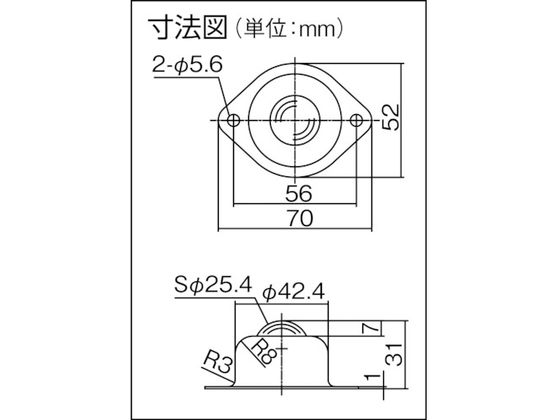 プレインベア 上向き用 スチール製 PV160F PV160F【送料無料】-