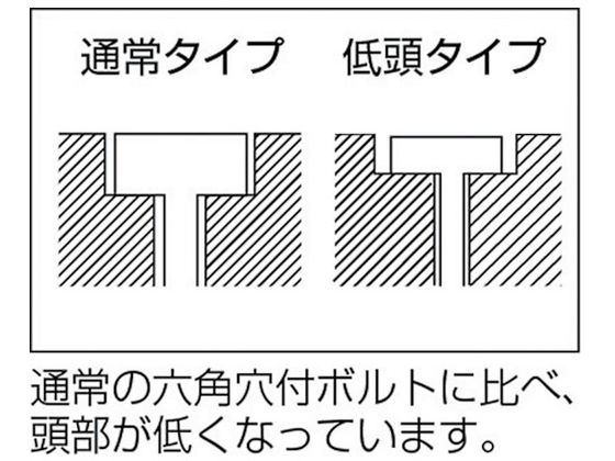 TRUSCO 低頭六角穴付ボルト ステンレス全ネジ M6×20 6本入 B089-0620