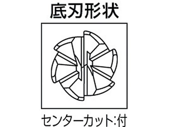 三菱K 6枚刃インパクトミラクル 超硬ラジアスエンドミルミディアム刃長