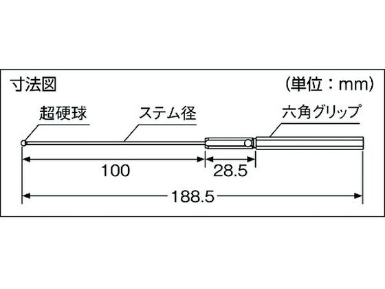SK ボールギャップゲージ ステム径2.3mm 規格φ4.3 BTS-043【通販