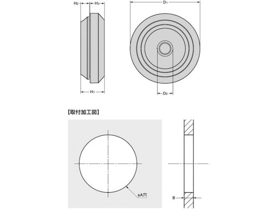 スガツネ工業 (210038695)T-1475716-P50防水・防塵グロメット T