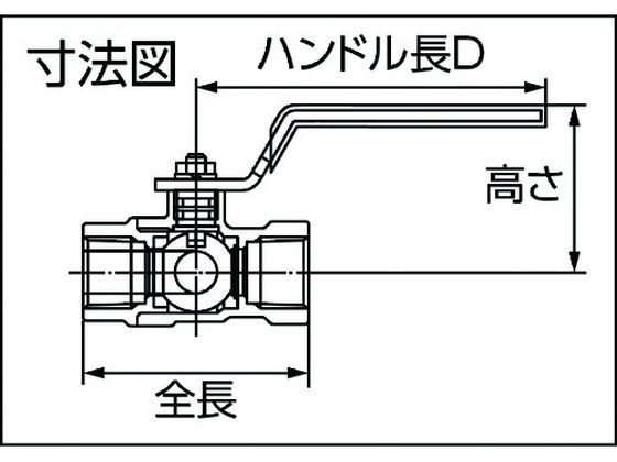 オンダ製作所 T型(三方)ボールバルブ Rc1／2 T-15 通販【フォレストウェイ】