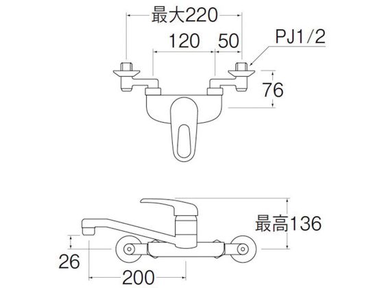 SANEI シングル混合栓 CK2710K-13 | Forestway【通販フォレスト