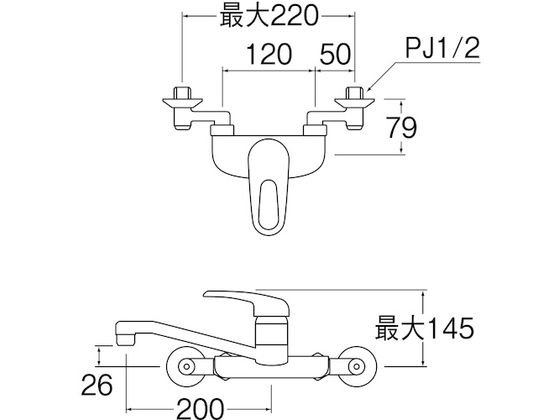 SANEI シングル混合栓 CK2710K-13 | Forestway【通販フォレストウェイ】