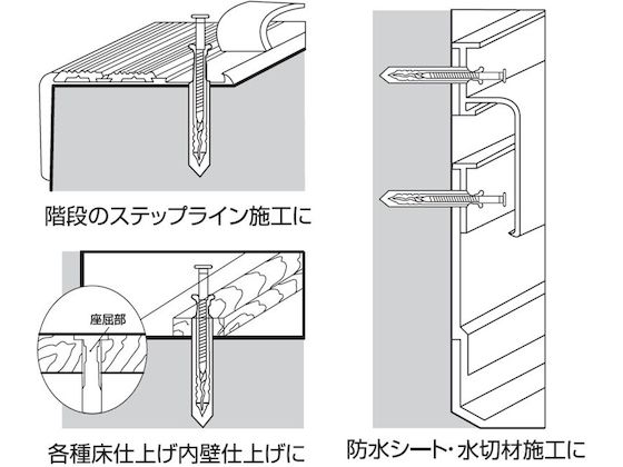 エビ ネイルプラグ(1000本入) 4×25mm NP425T【通販フォレストウェイ】