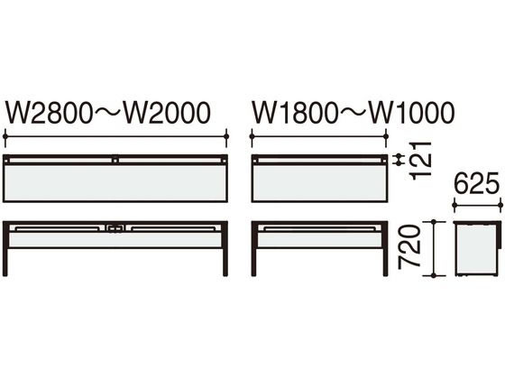 コクヨ WV+基本 開閉式配線片面2800×625 ホワイト ホワイト 通販