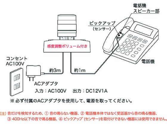 NIKKEI 電話着信表示灯 ニコフォン VL04S型 LED回転灯 45パイ VL04S